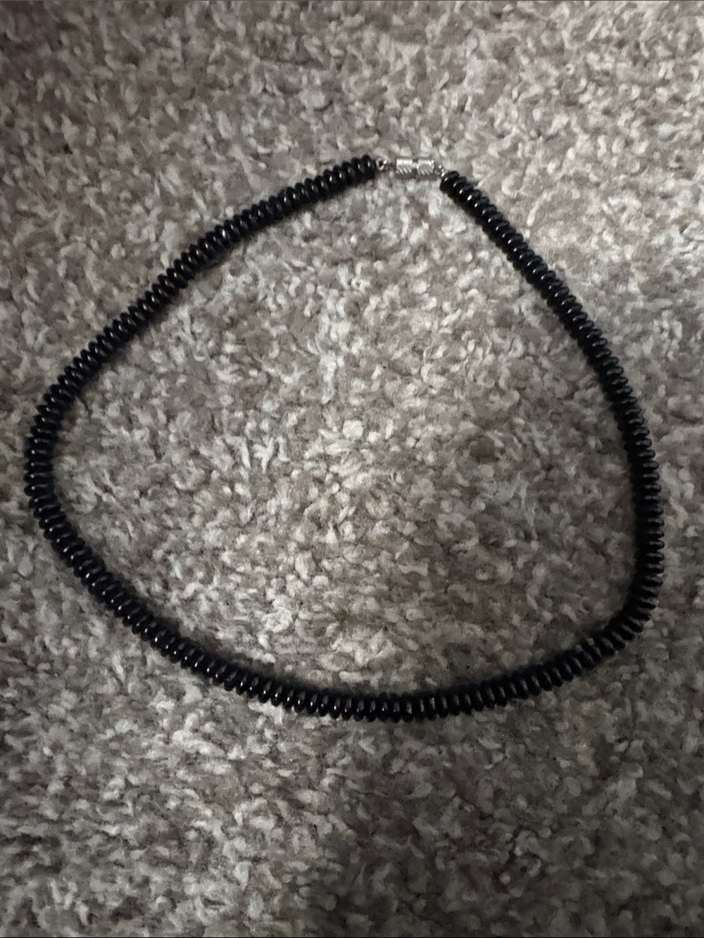Classic Black Spiral Bead Choker Necklace - Women Jewelry